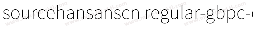 sourcehansanscn regular-gbpc-euc-h字体转换